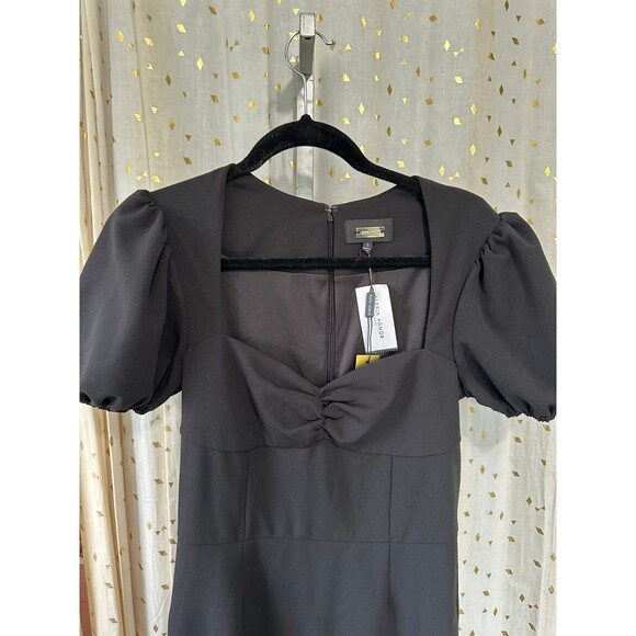 NWT Alexia Admor Micaela D5051 Puff Sleeve Sweetheart Midaxi Sheath Dress S - Picture 4 of 7